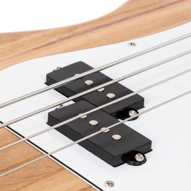 Glarry Fretless Electric Bass Guitar Full Size 4 String for experienced Bass Players - Burlywood