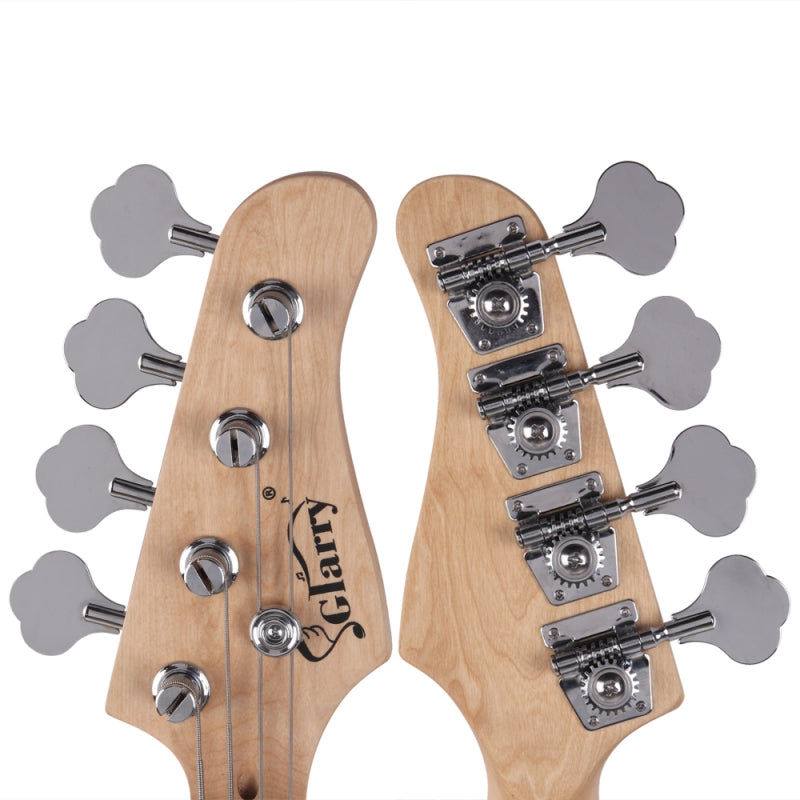 Glarry Fretless Electric Bass Guitar Full Size 4 String for experienced Bass Players - Sunset