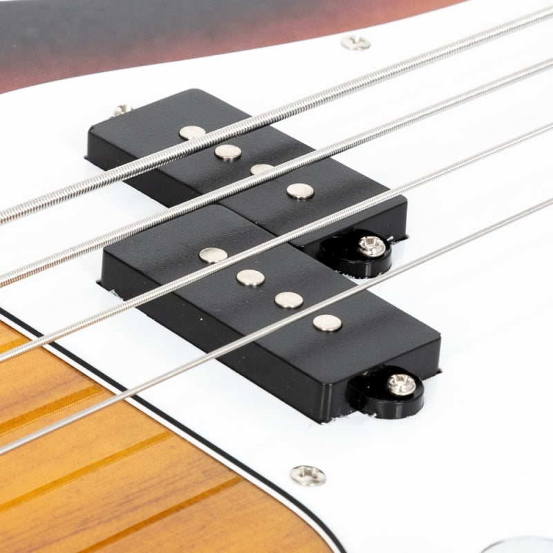 Glarry Fretless Electric Bass Guitar Full Size 4 String for experienced Bass Players - Sunset