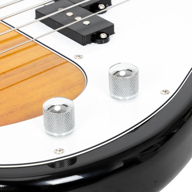 Glarry Fretless Electric Bass Guitar Full Size 4 String for experienced Bass Players - Sunset