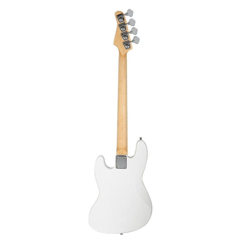 Glarry GJazz Electric Bass Guitar White pickguard - White