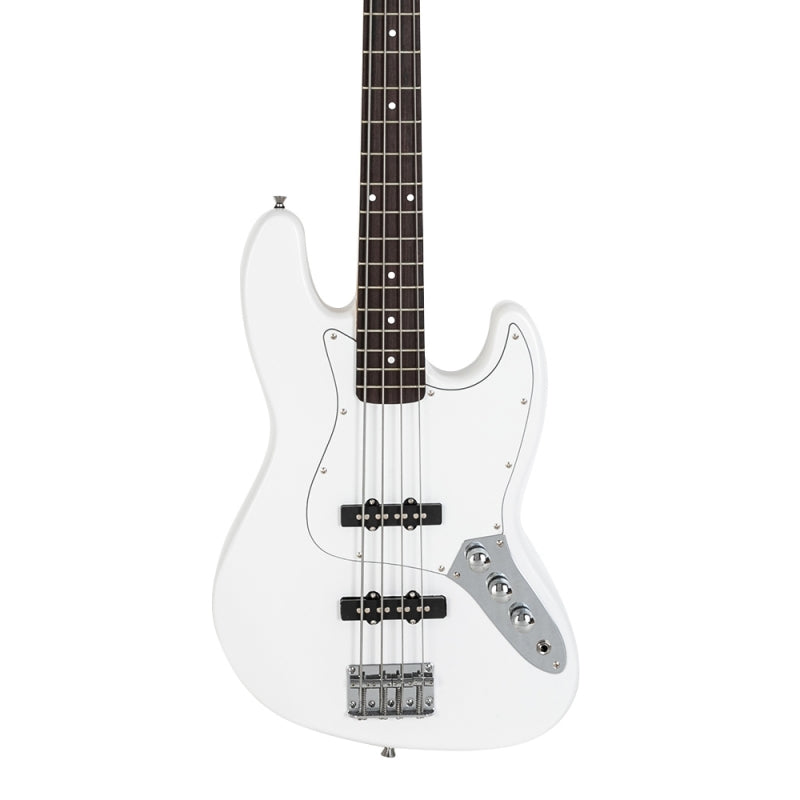 Glarry GJazz Electric Bass Guitar w/20W Amplifier - White