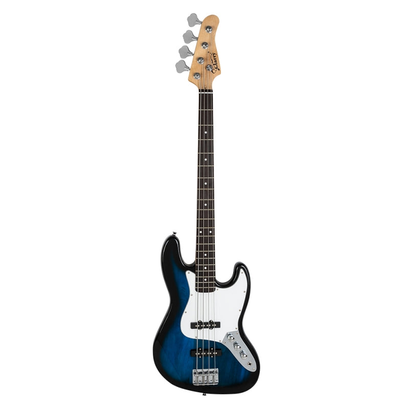 Glarry GJazz Electric Bass Guitar w/20W Amplifier - Blue