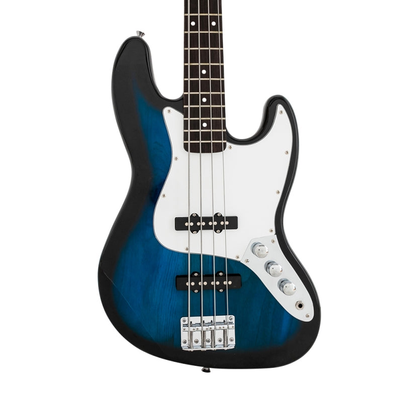 Glarry GJazz Electric Bass Guitar w/20W Amplifier - Blue
