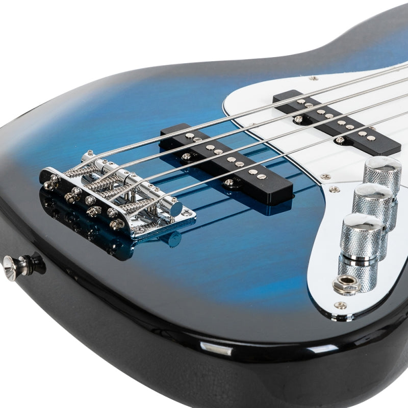 Glarry GJazz Electric Bass Guitar w/20W Amplifier - Blue
