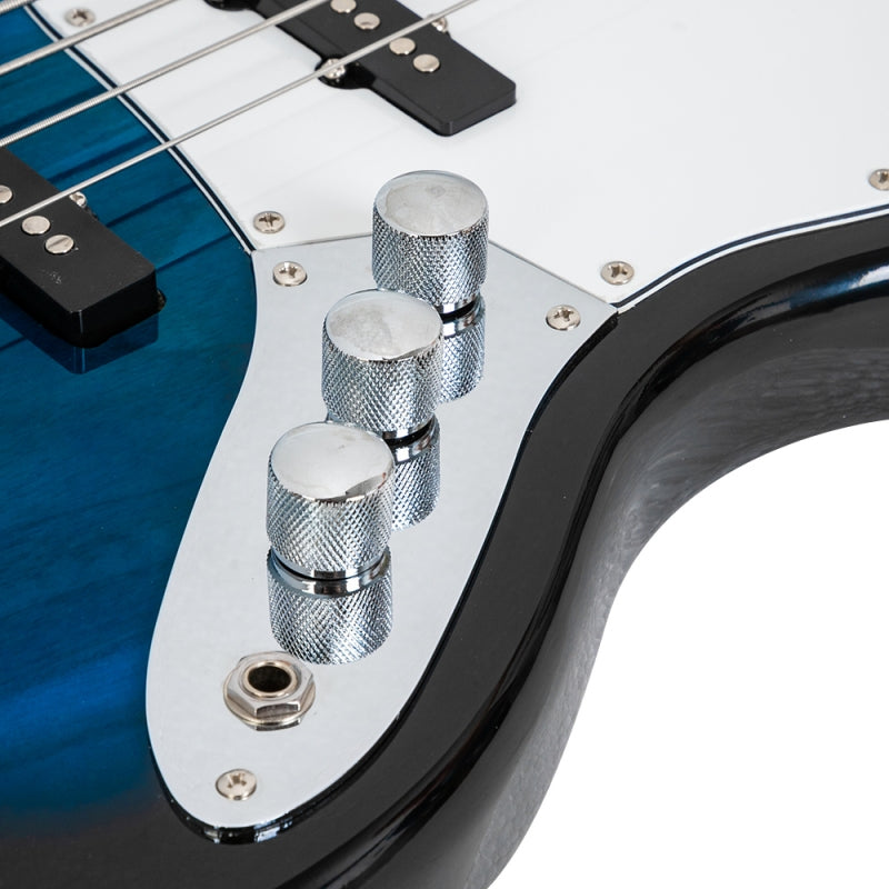 Glarry GJazz Electric Bass Guitar w/20W Amplifier - Blue