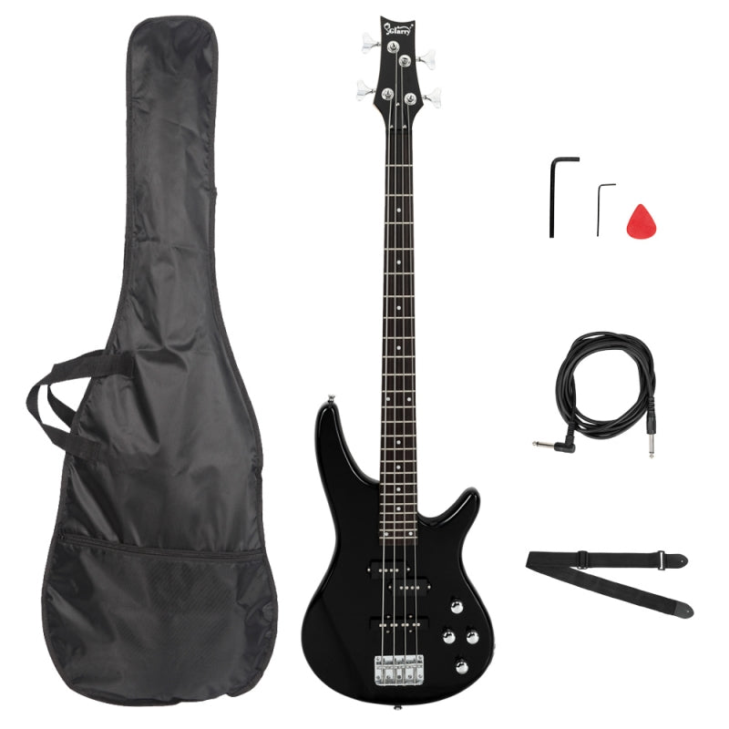 Glarry GIB 4 String Bass Guitar Full Size - Black