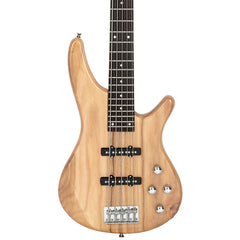 Glarry GIB 5 String Electric Bass Guitar Full Size SS Pick-up - Burlywood