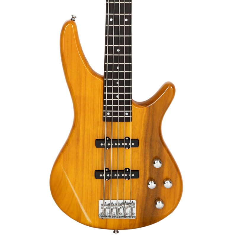 Glarry GIB 5 String Electric Bass Guitar Full Size SS Pick-up - Yellow
