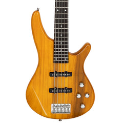 Glarry GIB 5 String Electric Bass Guitar Full Size SS Pick-up - Yellow