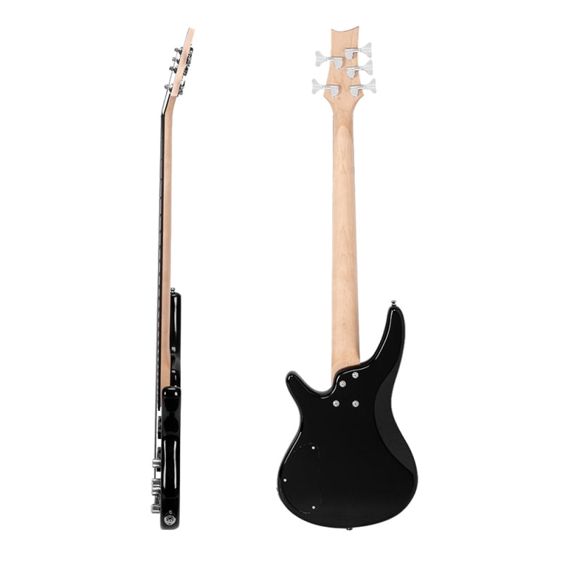 Glarry GIB 5 String Electric Bass Guitar Full Size SS Pick-up - Black