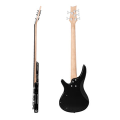 Glarry GIB 5 String Electric Bass Guitar Full Size SS Pick-up - Black