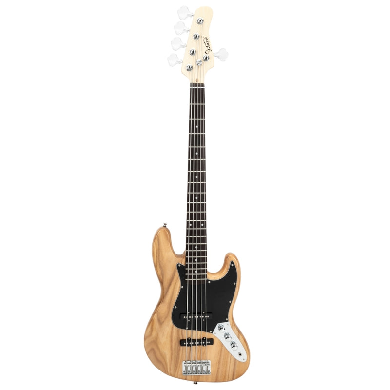 Glarry GJazz Electric 5 String Bass Guitar Full Size - Burlywood