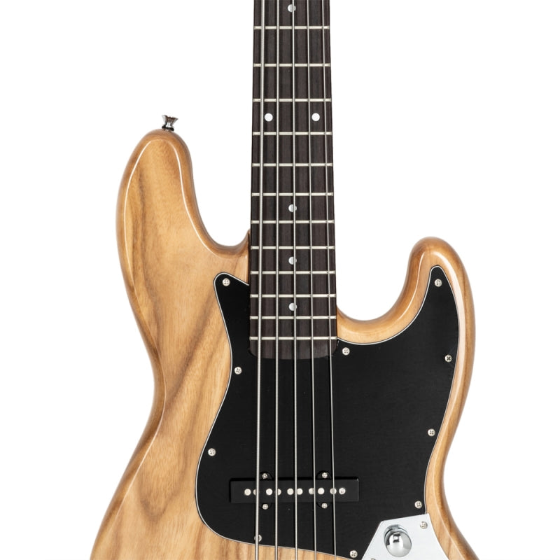 Glarry GJazz Electric 5 String Bass Guitar Full Size - Burlywood