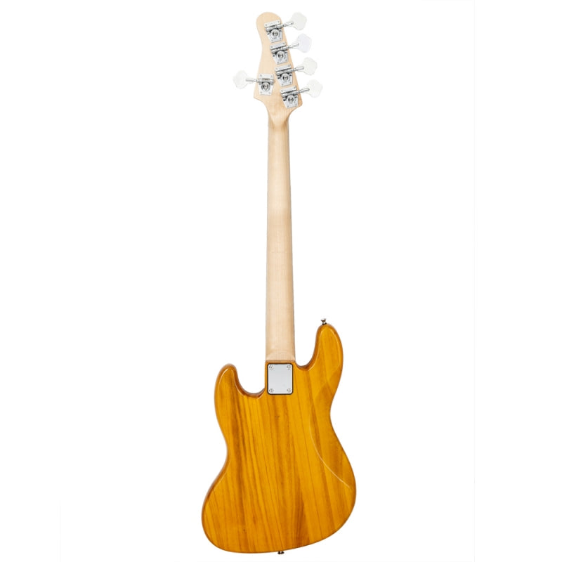 Glarry GJazz Electric 5 String Bass Guitar Full Size - Yellow