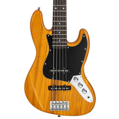 Glarry GJazz Electric 5 String Bass Guitar Full Size - Yellow