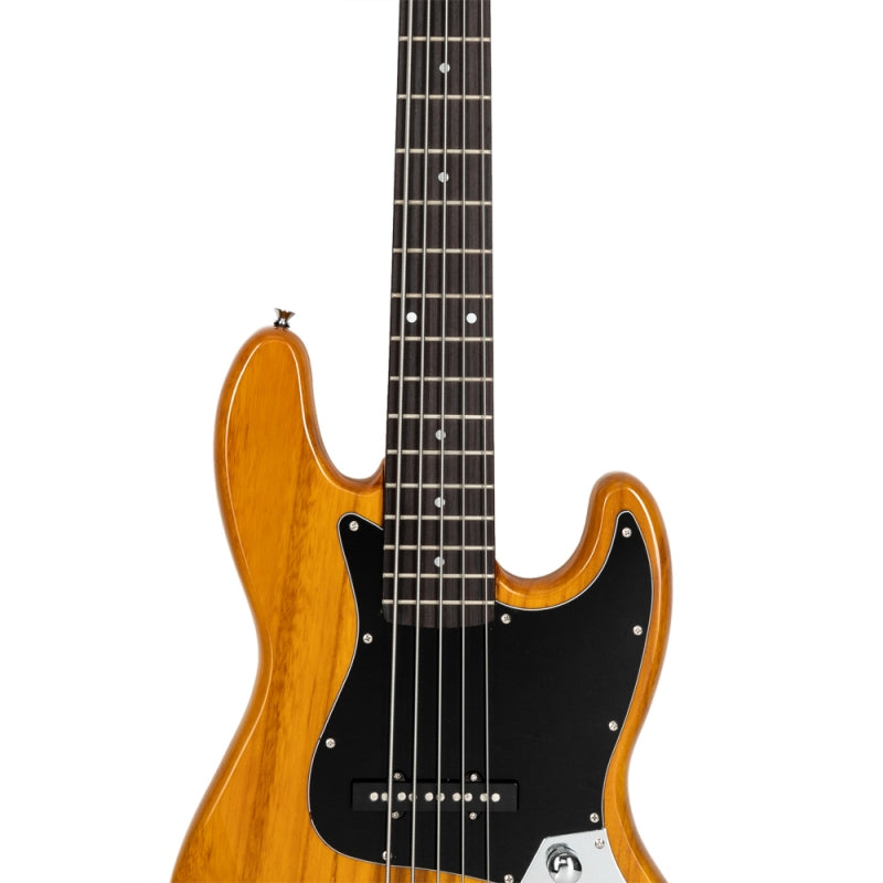 Glarry GJazz Electric 5 String Bass Guitar Full Size - Yellow
