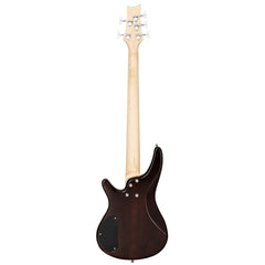 Glarry GIB 5 String Electric Bass Guitar Full Size SS Pick-up - Brown