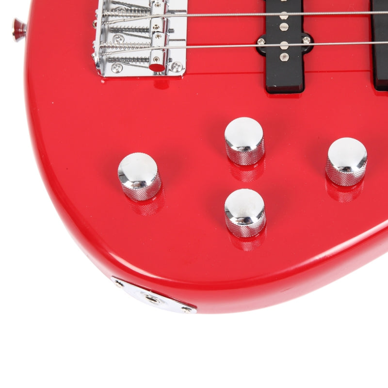 Glarry GIB 4 String Bass Guitar Full Size - Red