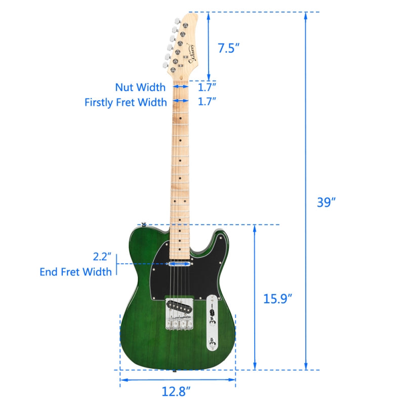 Glarry GTL Maple Fingerboard Electric Guitar - Green