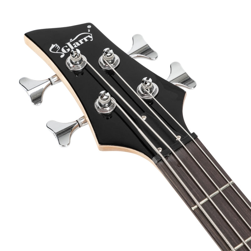 Glarry Burning Fire Electric Bass Guitar Full Size 4 String - Sunset