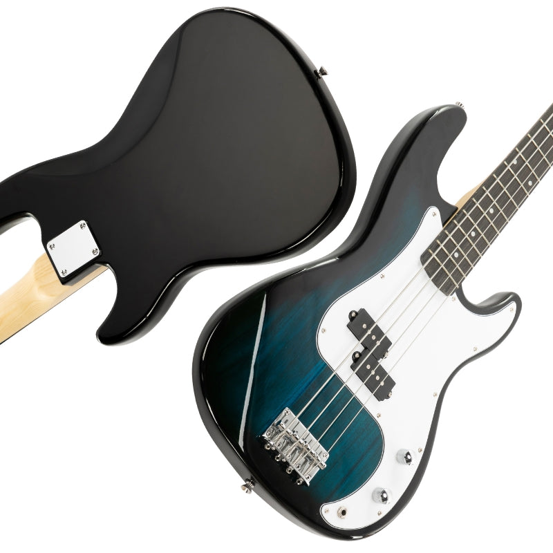 Glarry GP Electric Bass Guitar Blue w/ 20W Amplifier - Blue
