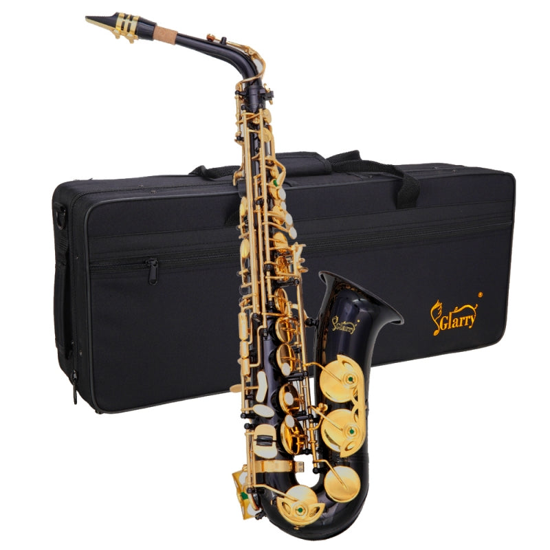 Glarry Student E Flat Alto SAX Saxophone - Black