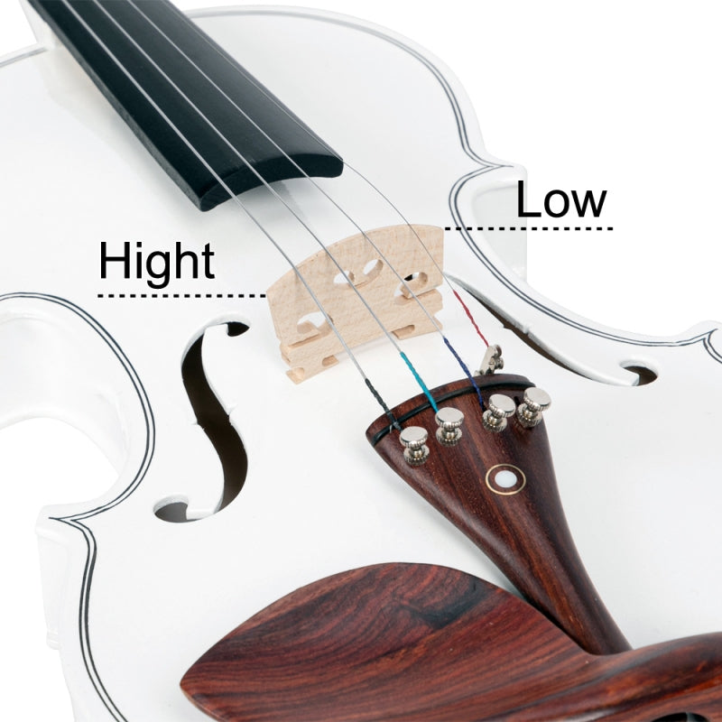 Glarry GV103 4/4 Spruce Panel Violin White