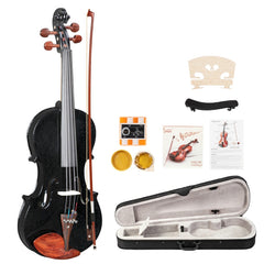 Glarry GV103 4/4 Spruce Panel Violin Black