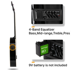 Glarry GMB101 44.5 Inch EQ Acoustic Bass Guitar - Black