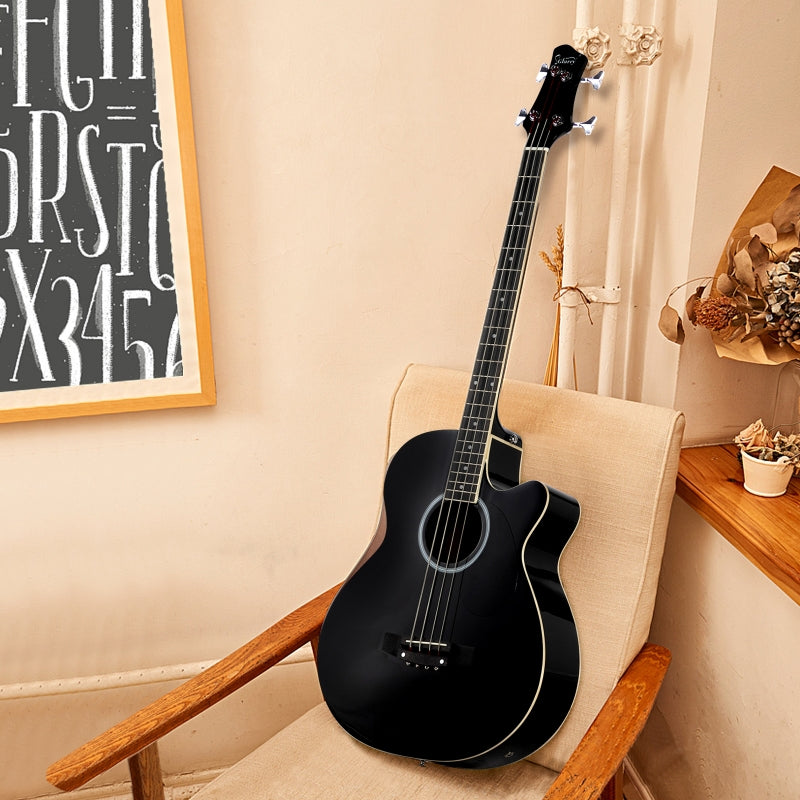 Glarry GMB101 44.5 Inch EQ Acoustic Bass Guitar - Black