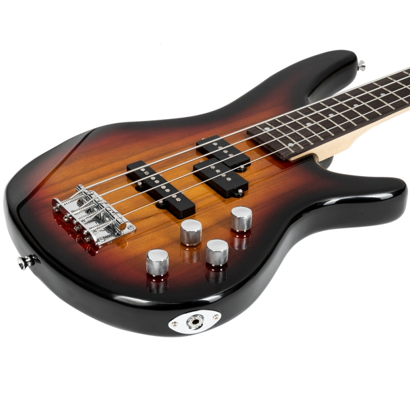 Glarry GIB 4 String Bass Guitar Full Size SS pickups w/20W Amplifier - Sunset