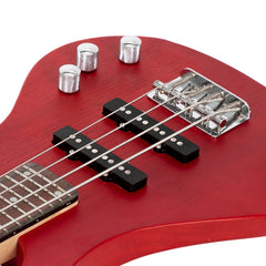 Glarry GW101 36in Kid's Electric Bass Guitar - Red