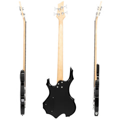Glarry Burning Fire Electric Bass Guitar Full Size 4 String w/20W Amplifier - Sunset