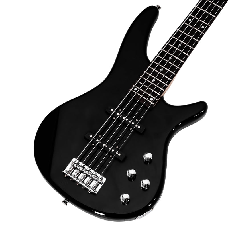 Glarry GIB 5 String Electric Bass Guitar SS Pick-up w/20W Amplifier - Black
