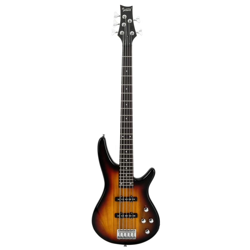 Glarry GIB 5 String Electric Bass Guitar SS Pick-up w/20W Amplifier - Sunset