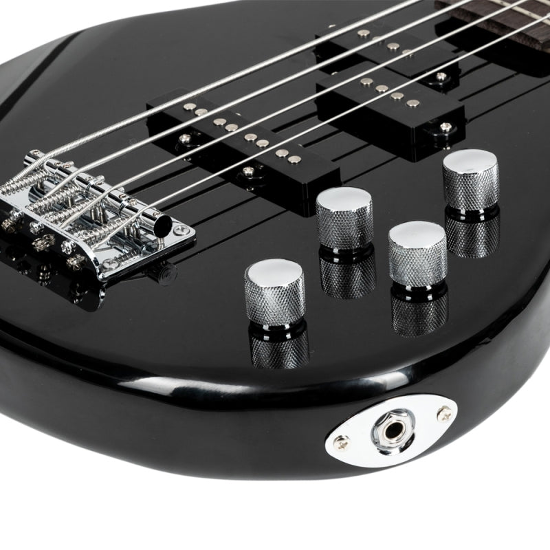 Glarry GIB 4 String Bass Guitar Full Size SS pickups w/20W Amplifier - Black