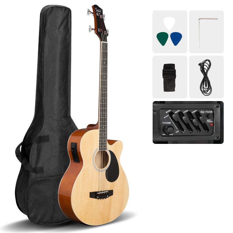 Glarry GMB101 44.5 Inch EQ Acoustic Bass Guitar - Burlywood