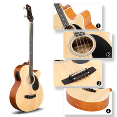 Glarry GMB101 44.5 Inch EQ Acoustic Bass Guitar - Burlywood
