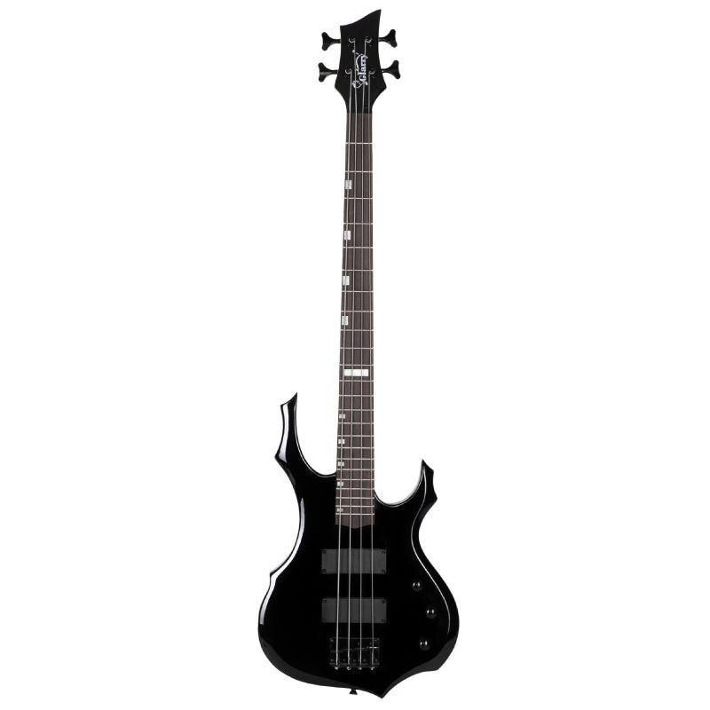 Glarry Burning Fire Electric Bass Guitar HH Pickups w/ 20W Amplifier - Black