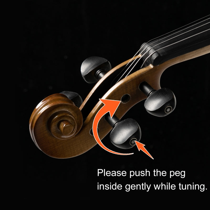 Glarry GV403 4/4 Full Size Violin Antiqued Matt Natural with 2 x Bow / Bridge