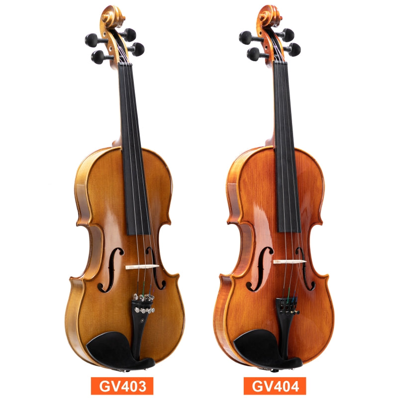 Glarry GV403 4/4 Full Size Violin Antiqued Matt Natural with 2 x Bow / Bridge