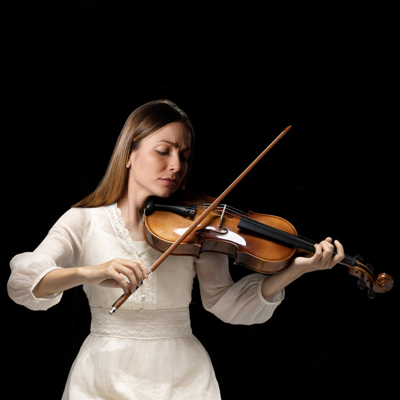 Glarry GV406 4/4 Violin Solid Wood Bright Natural