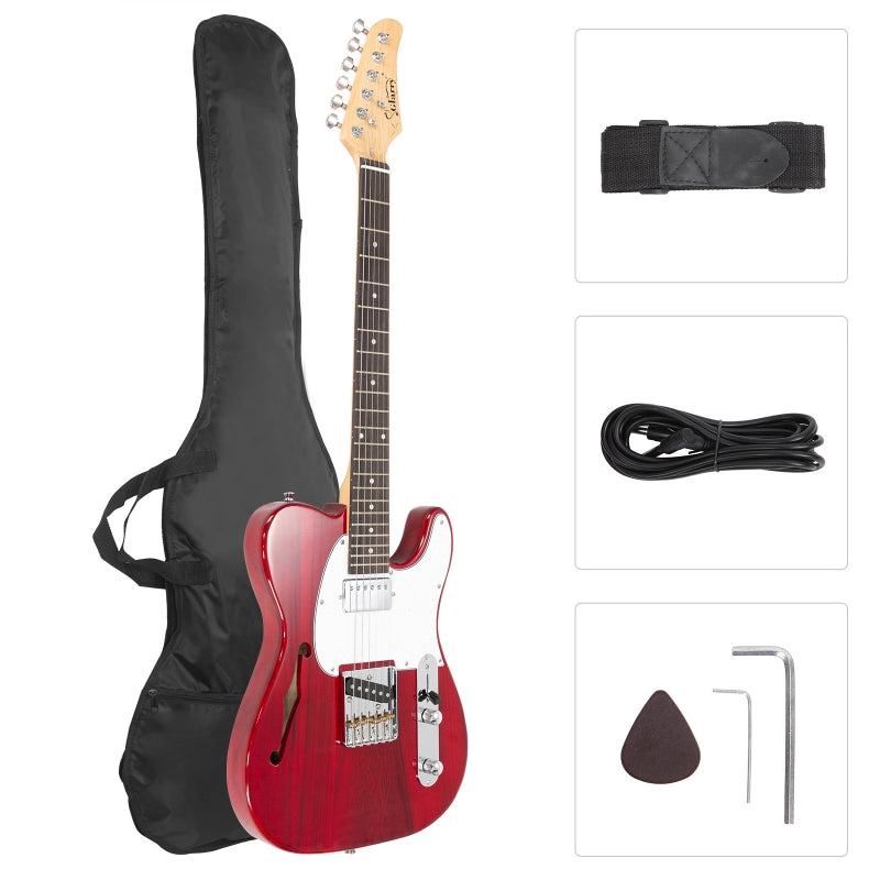 Glarry GTL Semi-Hollow Electric Guitar Wine - Red