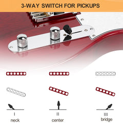 Glarry GTL Semi-Hollow Electric Guitar Wine - Red