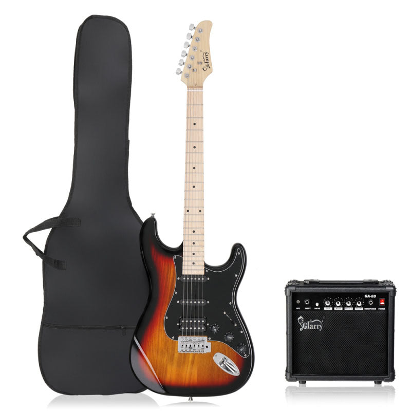 Glarry GST HSS Pickups Electric Guitar w/20W Amplifier - Sunset