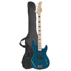 Glarry GP PRO Electric Bass Guitar NO Pickguard - Blue