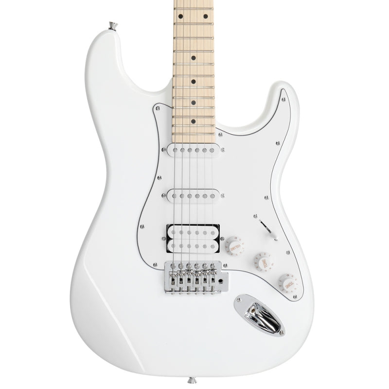 Glarry GST Electric Guitar HSS Pickups w/20W Amplifier - White