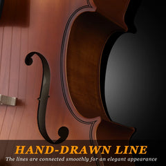 Glarry GC201 4/4 Solid Wood Spruce Panel Cello - Matte