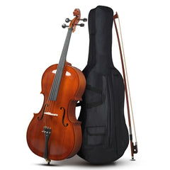 Glarry GC201 4/4 Solid Wood Spruce Panel Cello - Varnish